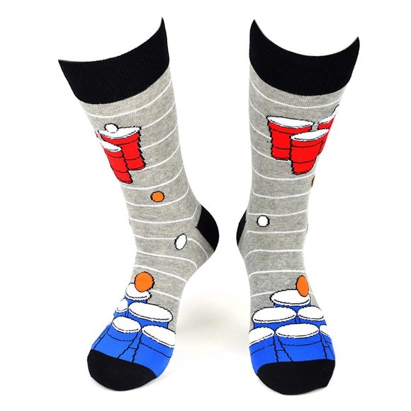 Men's Beer Pong Novelty Socks - Picture 1 of 4